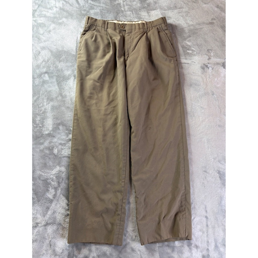 Christian Dior Monsieur Dress Pants Mens XXL Olive Green Straight Leg